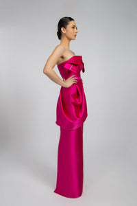 HerTrove-vintage evening dress made of taffeta.