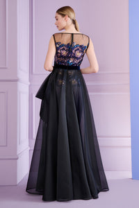 HerTrove-A-line gown with sequined bodice