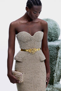 fitted ankle length dress B233065 Chic Soft Crepe Ankle Length Gown with Straight Across Neckline and  Bold Straps