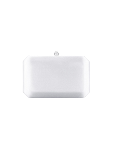 HerPorte-Pegasus White ‚ÄòIDRO‚Äô Treated Satin Lily Clutch