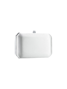 HerPorte-Pegasus White ‚ÄòIDRO‚Äô Treated Satin Lily Clutch