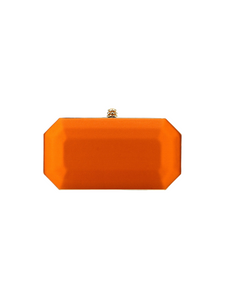 HerPorte-Tiger Orange Satin Perry Clutch