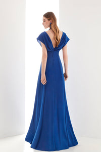HerTrove-Crepe dress with brooch belt