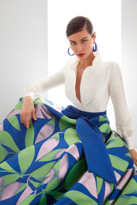HerTrove-Shirt bodice printed dress