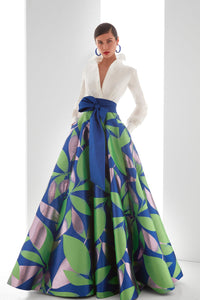 HerTrove-Shirt bodice printed dress