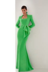 HerTrove-Square neckline crepe dress