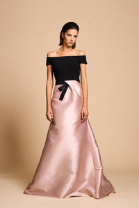 Black and Pink Mermaid Gown