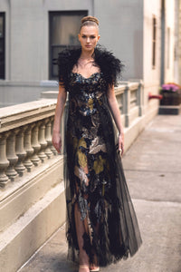 HerTrove-Heart-shaped neckline sequined dress