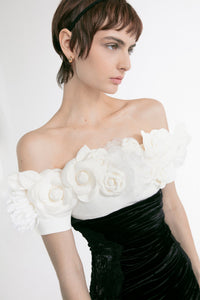 HerTrove-Floral top with fitted skirt