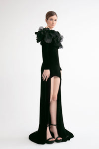 HerTrove-High-low dress with flowers