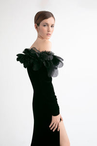 HerTrove-High-low dress with flowers