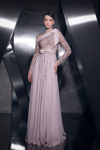 Her Trove-One Shoulder Long Sleeves Dress