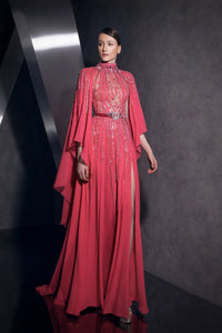 Her Trove-Cape Sleeves Muslin Dress