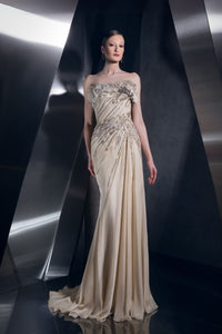 Her Trove-Muslin Dress With Fur