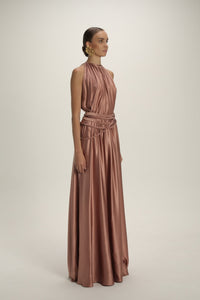 halter neck grecian dress silk satin homecoming dresses burgundy