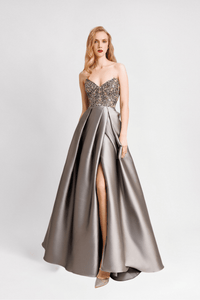 gemy maalouf beaded strapless dress Corset – HERTROVE Size:14 (PREORDER SHIPS IN APPROXIMATELY 6 WEEKS) formal long sleeve lace and a stunning beaded Positano Midi Tank Dress Formal dresses