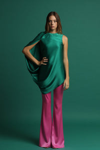 Asymetrical top with pants - HerTrove