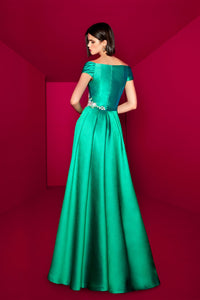 HerTrove - Off shoulder dress with rhinestone adornment