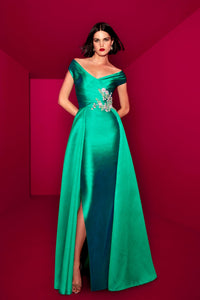 HerTrove - Off shoulder dress with rhinestone adornment