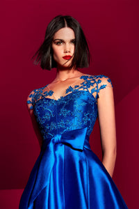 HerTrove - Mikado dress with bow belt