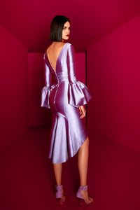 HerTrove - Plunging neckline short dress with rhinestones