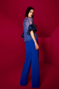 HerTrove - Embroidered top with slim  pants