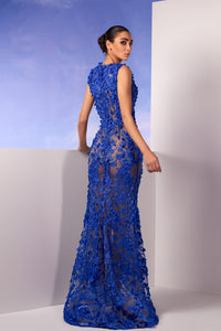 Her Trove - Floral lace sleeveless dress