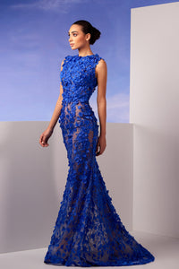 Her Trove - Floral lace sleeveless dress