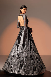 Her Trove - Jewel neckline lace gown