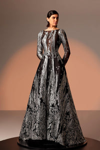 Her Trove - Jewel neckline lace gown