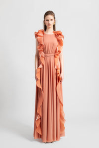 Her Trove - Flowy pleated crepe dress