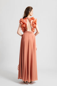 Her Trove - Flowy pleated crepe dress