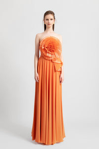 Her Trove - Floral draped crepe dress