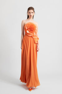 Her Trove - Floral draped crepe dress