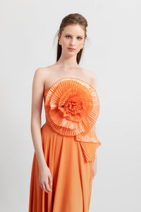 Her Trove - Floral draped crepe dress