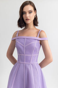 Her Trove -Double strap sleeveless midi dress
