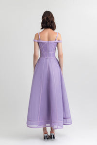 Her Trove -Double strap sleeveless midi dress