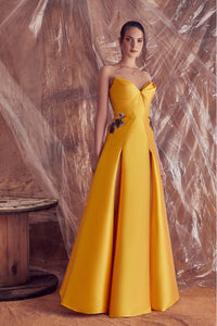 Heart shape sleeveless dress featuring beading on waist - HerTrove