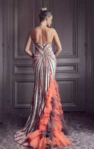 Halter neck sequined dress - HerTrove