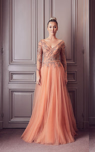 Embellished bodice A line dress - HerTrove