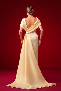 Off shoulder triple organza dress featuring swarovski crystals beading - HerTrove