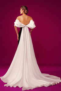 Diamond shaped swarovski beaded back train dress - HerTrove