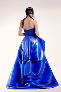 Cut out bodice sleeveless gown - HerTrove