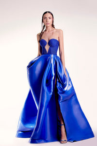 Cut out bodice sleeveless gown - HerTrove