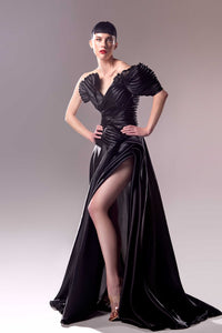 HerTrove-Pleats detailed organza dress