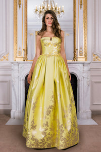 HerTrove-Hand stitched jacquard gown