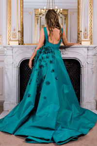 HerTrove-Taffeta sleeveless sheath dress with overskirt