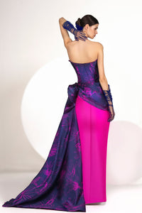 HerTrove-Sweetheart neckline printed dress