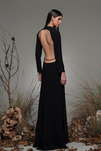 Fitted bodice long sleeves dress - HerTrove