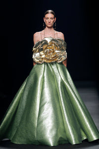 Floral motif bodice ball gown - HerTrove